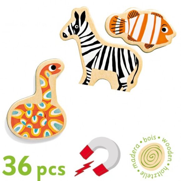 New Sealed Djeco Magnimo Wooden Magnetic Animals for 2 Years Plus - Picture 7 of 15